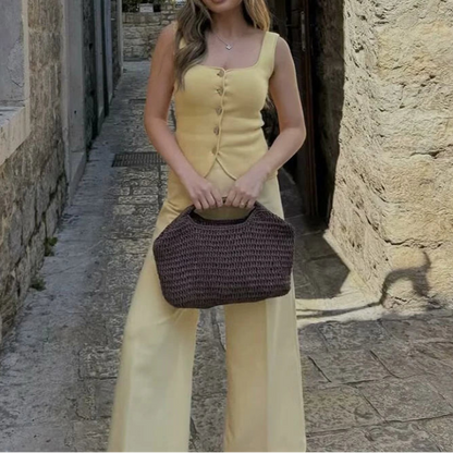 Chic Elastic Top Slim Elegant Knitted Women's Tops