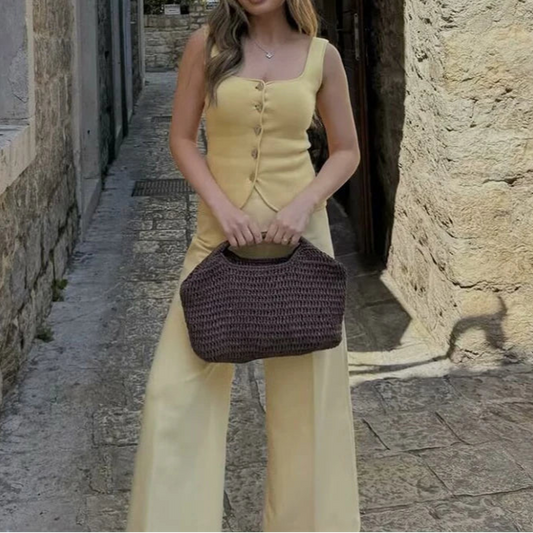 Chic Elastic Top Slim Elegant Knitted Women's Tops