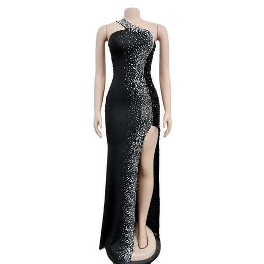 Women Cocktail Dress Party Night Sexy Dress Maxi Sleeveless Sling V Neck Slim Prom Dress