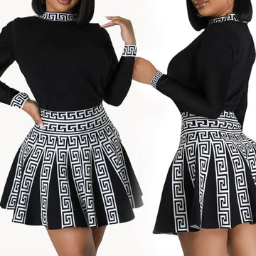 Casual Ruffle Plaid Mini Party Dress Women Autumn Winter Knit Party Club Night Sweater Dresses Women
