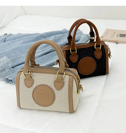 Summer Women's Canvas Bag - Niche Pillow Design, Fashionable for Commuting, Versatile Handbag