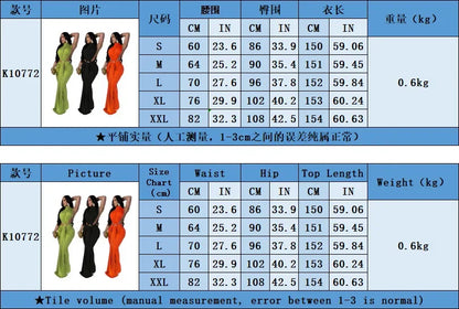 Women O-neck High Split Stacked Bodycon Maxi Dress Evening Party Club Dress