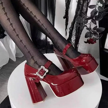 Women's High Heels Little Mary Jane Platform Shoes