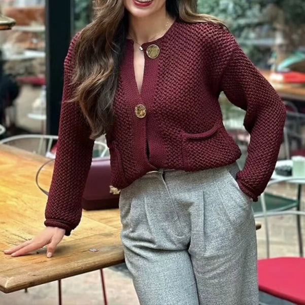 Knitted Cardigans For Women Casual Button Long Sleeve Sweater