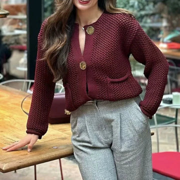 Knitted Cardigans For Women Casual Button Long Sleeve Sweater