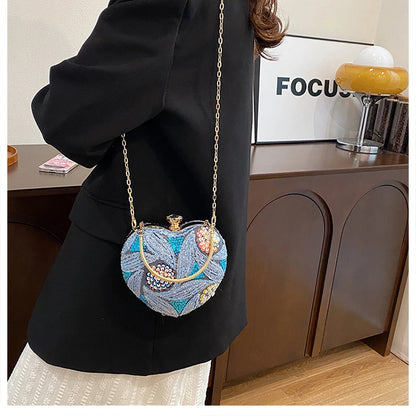 Luxury Gold Clutch Bags for Women Evening Purse Designer Crossbody Bag