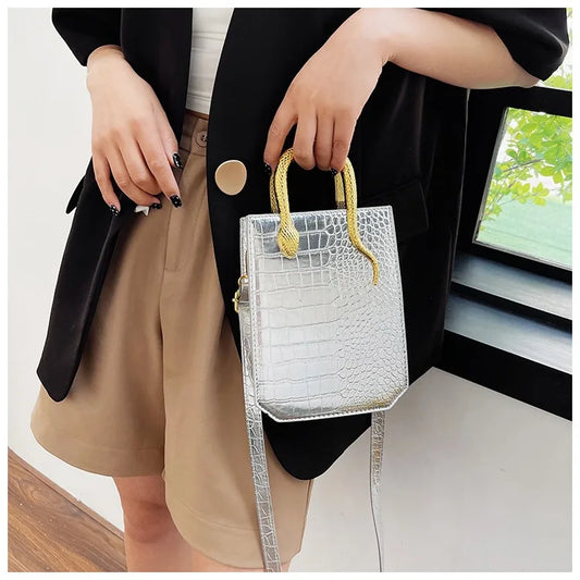 Stone Pattern Distinctive Handbag High Quality Single Shoulder Crossbody Bucket Bag