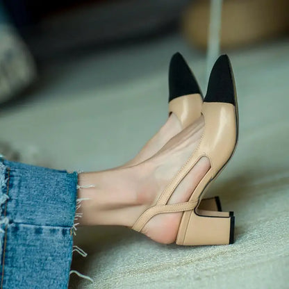 women's color blocked sandals Women Non Slip slipper Soft soled Leisure flat Comfort Low Heel Shoes