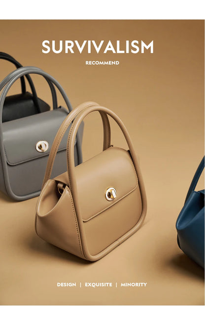 WOMEN'S HANDBAG WINTER WOOL EVENING LEATHER ORIGINAL STYLE LUXURY BRAND PURSE SHOULDER BAG