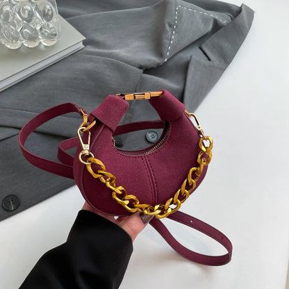 Mini PU Leather Saddle Shoulder Bag for Women Y2K Handbags and Purses Crossbody Bags