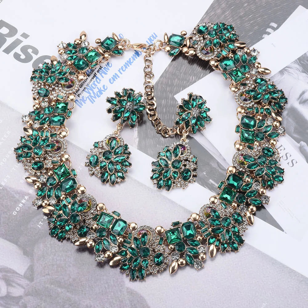Crystal Rhinestone Large Collar Big Big Choker Necklace for Women