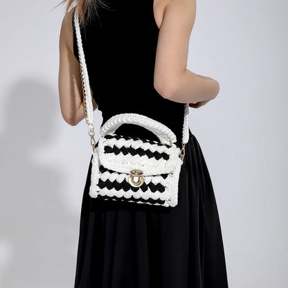 Crochet Bag  Shoulder Bag Chunky Knit Handle Bag