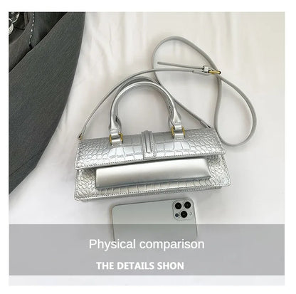 Ladies Shoulder Bag High Quality PU Stone Pattern Crossbody Bag for Women Armpit Clutch