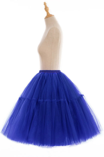 Fluffy Tulle Skirt Petticoat Adult Elastic Waist Underskirt Layers Bridal Midi Tutu Skirts Women Prom Evening