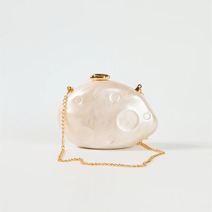 Stone shape Small Acrylic clutch bag women for wedding evening party