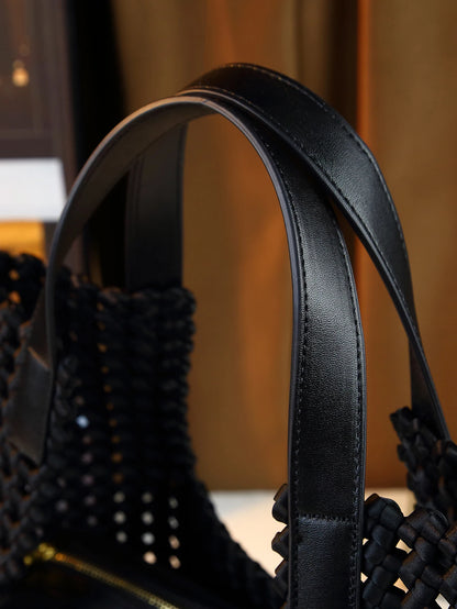 Woven Handbag Casual Commuter Mother-Child Bag Shoulder Underarm Bag