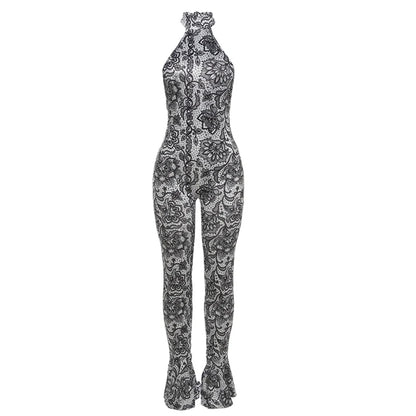 Peach Buttocks Jumpsuit Women Sexy Summer Backless Sleeveless Tight Midnight Stretch Streetwear Overalls