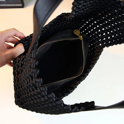 Woven Handbag Casual Commuter Mother-Child Bag Shoulder Underarm Bag